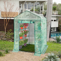 VEVOR Walk-in Greenhouse Portable Green House with Shelves 4.6 x 2.4 x 6... - £64.16 GBP