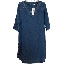 Soft Surroundings Positano Getaway Womens Shift Dress Medium Blue Denim NWT - £68.75 GBP