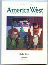 America West Airlines Magazine January 1990 Radio Days  - $13.86