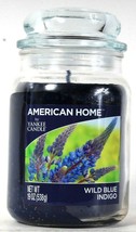 1 Count American Home By Yankee Candle 19 Oz Wild Blue Indigo Glass Candle - £22.02 GBP