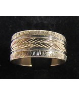 10k Yellow Gold 8m Wedding Band Sz 4.75 Anniversary Ring Wreath Texture ... - $7,538.78 MXN
