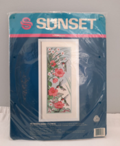 1990 Sunset Needlepoint Kit Hummingbird Floral #12062 Design by Monica D... - $35.59