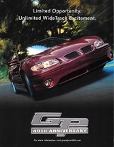 2002 Pontiac GRAND PRIX 40TH ANNIVERSARY sales brochure folder GP - £6.39 GBP