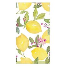 Caspari Limoncello Guest Towel Napkins - 15 Per Package - 4 Packages - £24.27 GBP