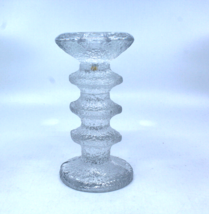 Iittala Finland Festivo Glass Candle Holder Clear Timo Sarpaneva Vintage - $58.57