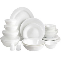 Gibson Ultra 36 Piece Tempered Opal Glass Combo Dinnerware Set in White - $104.95