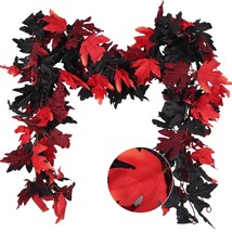 2 Pack Fall Leaf Garland Halloween Artificial Maple Leaves Garland Thanksgiving  - £22.13 GBP