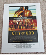 CITY OF GOD MOVIE PRODUCTION NOTES  ALICE BRAGA FERNANDO MEIRELLES PAULO... - $7.91