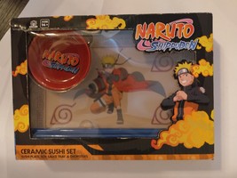 Naruto Shippuden Ceramic Sushi Set Soy Sauce Tray Blue Chopsticks Set - SEALED! - £5.60 GBP