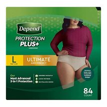 Depend Protection Plus Ultimate Underwear for Women, Large (84 Count) - $65.66