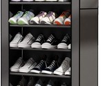 Udear 9 Tier Shoe Rack With Dustproof Cover Shoe Shelf Storage Organizer... - £31.26 GBP