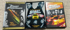 3 Fast and Furious Action Movies DVD Lot Tokyo Drift 2 Furious - £9.17 GBP