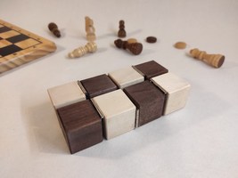 Infinity chess cube, handmade wooden fidget toy, toddler puzzle, stress reliever - £34.20 GBP