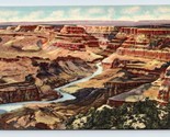View From Watch Tower Grand Canyon Arizona AZ UNP Unused Linen Postcard E15 - $2.63