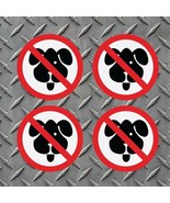 4 Pack NO DOG PET Window Door Wall Sign 4&#39;&#39; Vinyl Decal Sticker FAST SHIP - $7.98 CAD