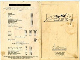 Key West Cafe Menu St Louis Union Station St Louis Missouri 1970s - £14.07 GBP