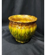 Fabulous 1920s Majolica WELLER ? Art Pottery Jardiniere BROWN GREEN BLUE... - $168.29