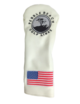 Pebble Beach Golf Links Driver Head Cover American Flag White - $18.61