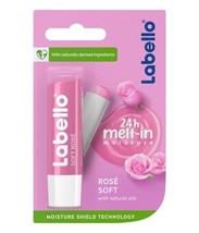 Labello Soft Rose Lip balm/ Chapstick -1 Pack Made In Germany Free Shipping - £7.45 GBP