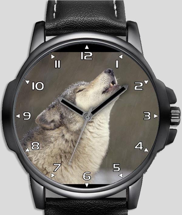 Primary image for Howl Of The Wild White Wolf Unique Unisex Beautiful Wrist Watch UK FAST
