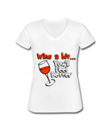 Wine A Bit Women's V-Neck T-Shirt - $21.99