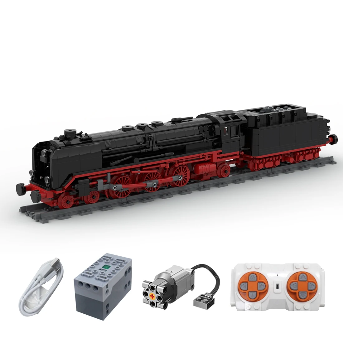Authorized MOC-81348 1423Pcs DRG BR 01 High Simulation Retro Express Locomotive - £198.40 GBP