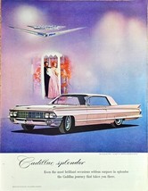 CADILLAC SPLENDOR - The Coupe de Ville Jeweled V Cartier -1962 VTG Print Ad - $15.31 CAD