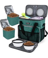 Two Pet Food Containers And Three Collapsible Silicone Bowls Are Include... - $54.86 CAD