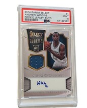 Andrew Wiggins Rookie RC Auto Patch /199 Jersey PSA 9 Warriors 2014 Select POP 2 - £2,769.25 GBP