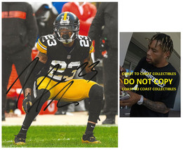 Joe Haden signed Pittsburgh Steelers football 8x10 photo COA proof autographed - £63.30 GBP