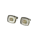 PEARLS SILVER Cufflinks Cuff Links Vintage mAKE OFFER! - $245.95