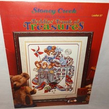 Teddies Trunk Treasures Cross Stitch Leaflet 97 Booklet Stoney Creek Train Plane - $10.99