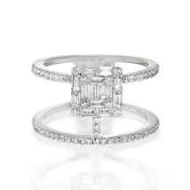 Wow Fine 0.79ct a Diamonds Wedding Engagement Ring 18K All Natural G VS1 Emerald - £1,958.31 GBP