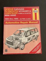 1984-1995 Dodge Caravan Plymouth Voyager Chrysler T&amp;C Haynes Repair Manu... - $9.86