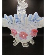 Franz Walz Glass Basket Twisted Handle Flowers, As Is 10 1/2 X 9&quot; - $449.89 MXN
