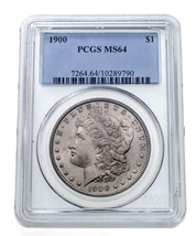 1900 $1 Silver Morgan Dollar Graded by PCGS as MS-64 - £138.45 GBP
