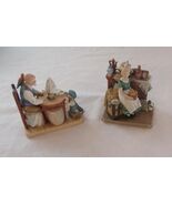 NORMAN ROCKWELL SET OF 2 MUSEUM MINIATURE FIGURINES 1983 &amp;1984 NIB RG102 - $25.00