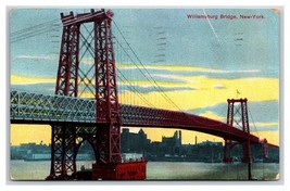 Williamsburg Bridge  New York City NY NYC 1908  DB Postcard U2 - £3.11 GBP