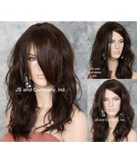 Natural Human hair blend Wig Medium Brown mix Loose Relaxed Waves Full L... - $88.95