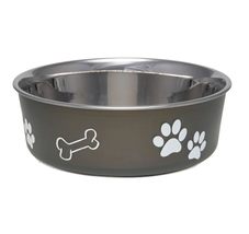 MPP Stainless Steel Dog Dish Fun Print Feeding Bowls Non Slip Rubber Base (Large - £11.30 GBP+