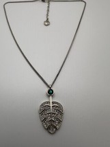 Brighton Africa Stories Silver Safari Palm Leaf Necklace 16”-18” - £31.56 GBP