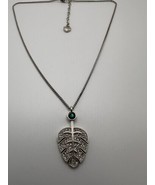 Brighton Africa Stories Silver Safari Palm Leaf Necklace 16”-18” - £31.82 GBP