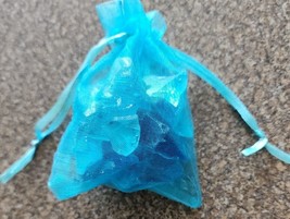 20 Pieces ~ Genuine Lake Erie Beach Glass ~ SHADES OF BLUE ~ Surf Tumbled (B14) - £17.67 GBP