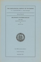 Bibliography of Wyoming Geology 1945-1949 by Jane M. Love - £10.35 GBP