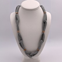 Adami and Martucci Twisted Silver Mesh Necklace With Rose Gold Plated Cuffs - $193.08