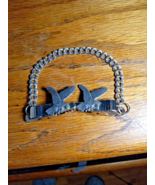 Vintage Silvertone Eagle Man Chain Collar Clips 9 3/4&quot;. - $19.80