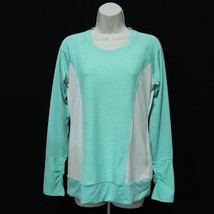 RBX Performance Women&#39;s Athletic Shirt M Medium Mint Green White Long Sl... - £5.93 GBP