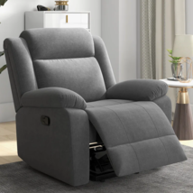 Brynli 37.4&quot; Wide Modern Upholstered Manual Rocker Recliner Gray - $229.99