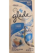 Glade Sense &amp; Spray Automatic Freshener Concentrated Refill CLEAN LINEN New - $24.59 CAD