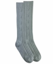 Jefferies Socks Girls School Uniform Cable Knit Knee High Socks 1 Pair Grey - $3.98